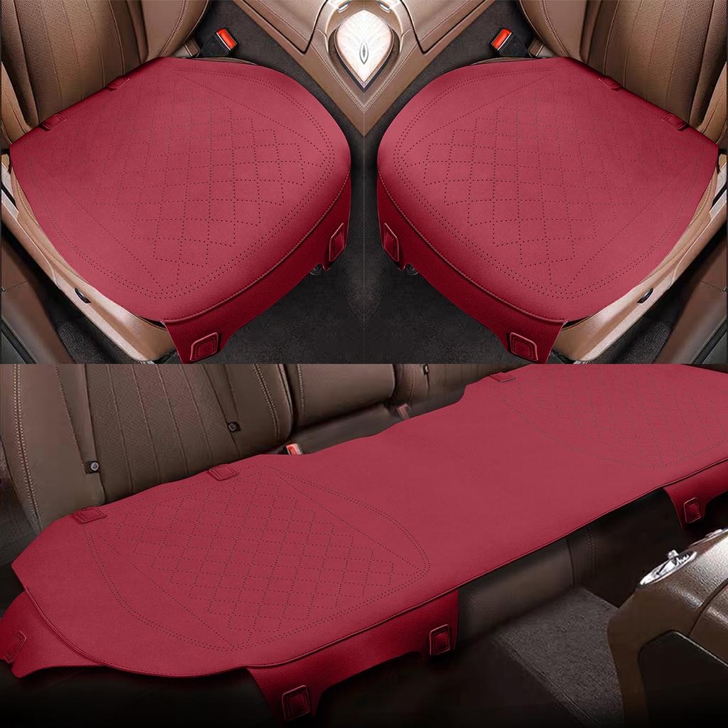 Forbell Car Cushion Suede Ultra-thin Perforated Breathable Anti-skid Car Seat Cover All Seasons Car Seat Cushion