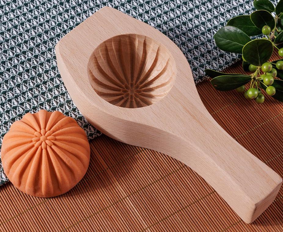 Solid Wood Steamed Stuffed Bun Tool Deepening Version Wooden Grinding Tools Steamed Bread Mold