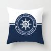 Home Decor Compass Anchor Pillow Cover Blue Mediterranean Cushion Gift Sofa Office Accessory Ornament Short Plush Material