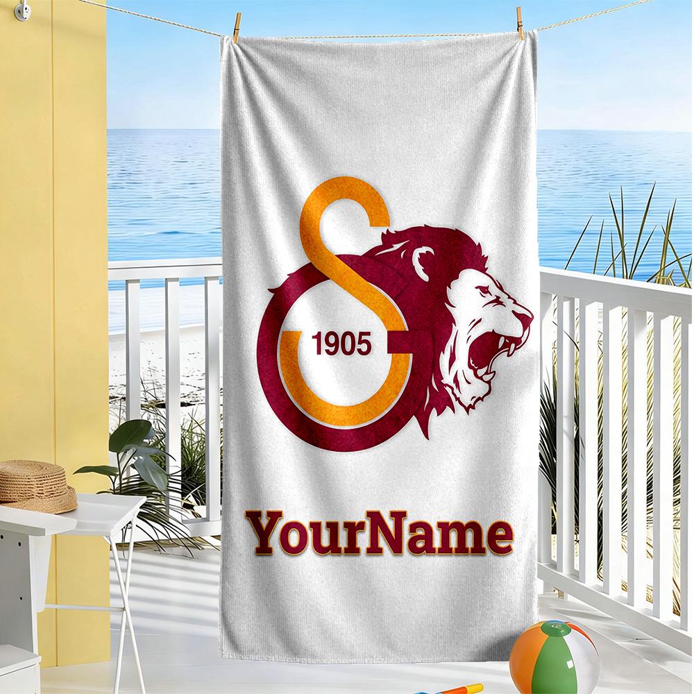 Galatasaray Customized Name Beach Towel Soft Durable Quick-Dry Portable for SwimmingBeachCamping Travel Beach AccessoriesGym