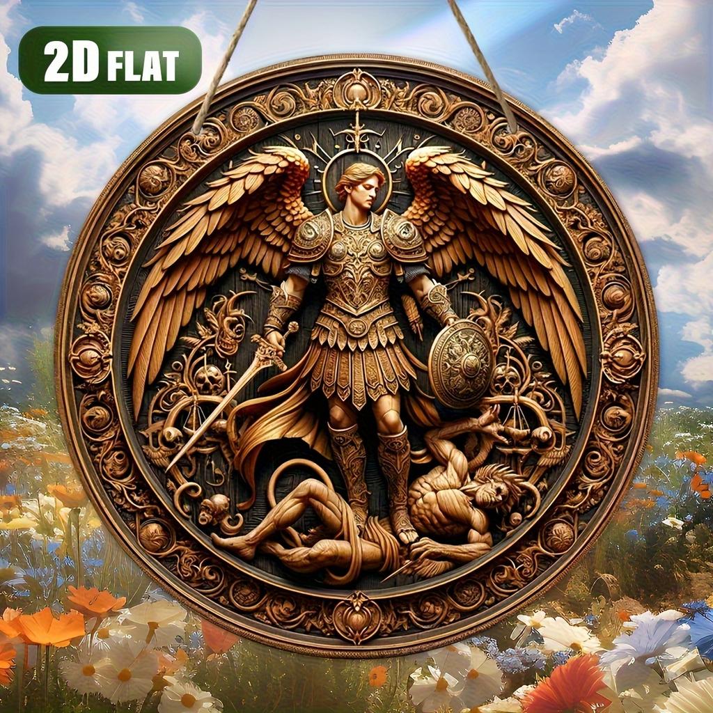 1PCS 2D Flat Home Decor Wooden Disc Angel Sub Series Holy Angel Redemption Bedroom Wall Decorations Photo Props Decoration elvis