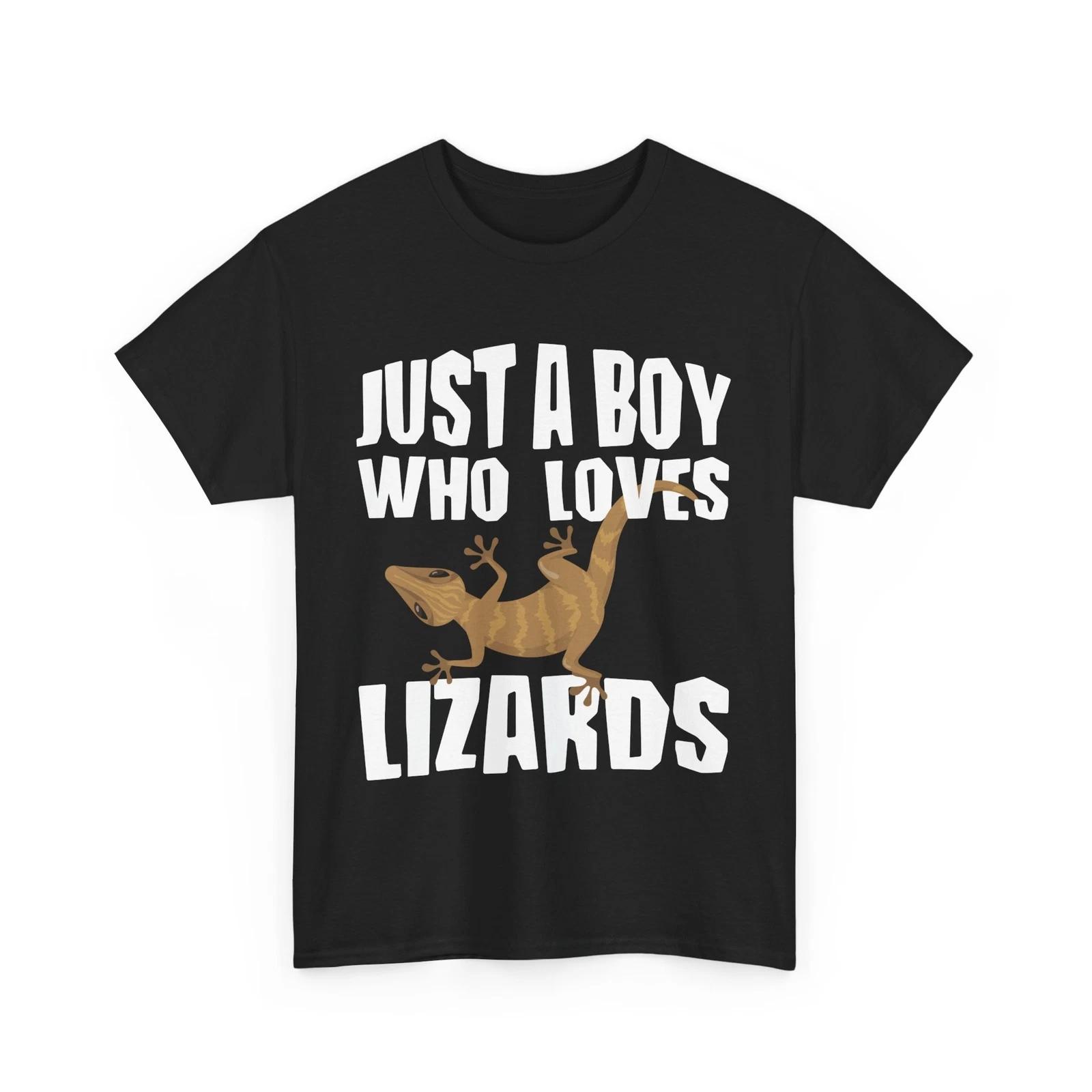 

Reptile Shirt, Just A Boy Who Loves Lizards Reptiles Lovers Women Men Shirt 4XL