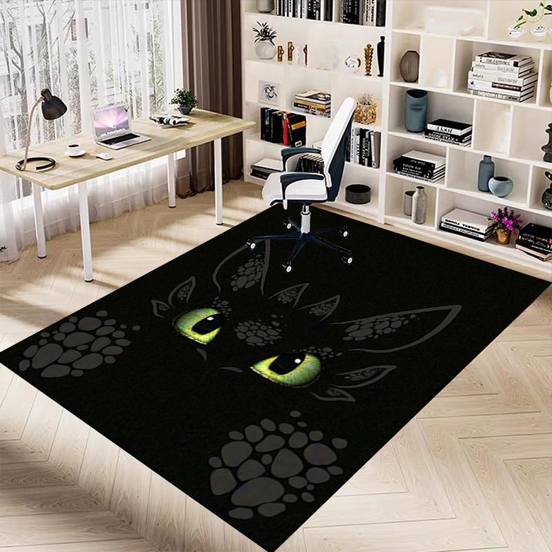 Night Fury'S Eyes Carpet For Playroom Bedroom Living Room Sofa Home Decorkids Game Area Rug Nonslip Floor Mat