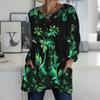 Plus Size Ladies V Neck Long Sleeve Pullover Soft Loose Tops For Daily Errands And Relaxation Wear
