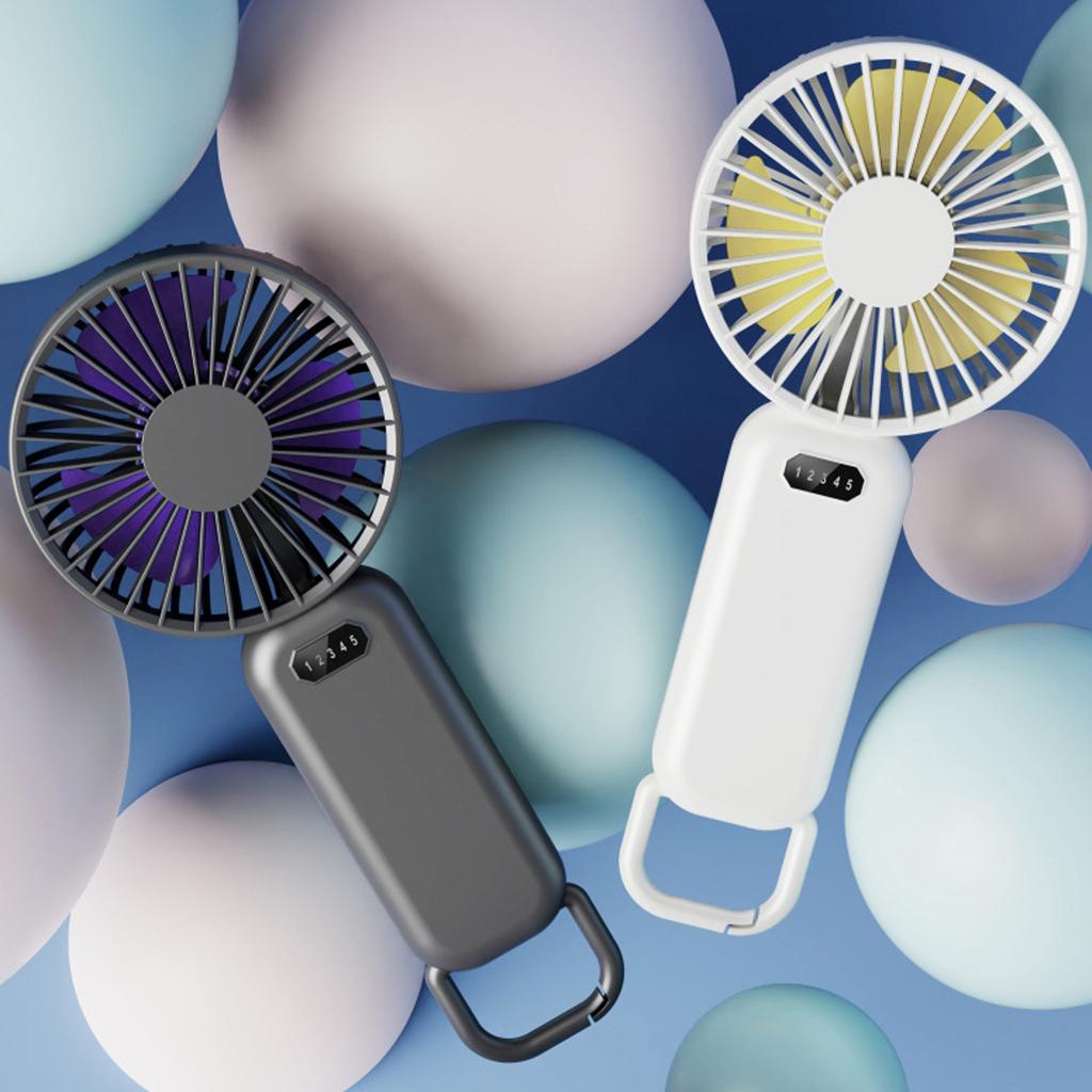 Handheld Fan With Long Battery Life, Ultra-portable Stand, Outdoor USB Charging, Hiking Hook, Small Fan