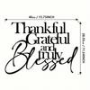 1 PC Black Iron Art "Thankful Grateful And Truly " Sign Minimalist Metal Wall Art - Modern Home Decor For Bedroom, Living Room, Or Bathroom.