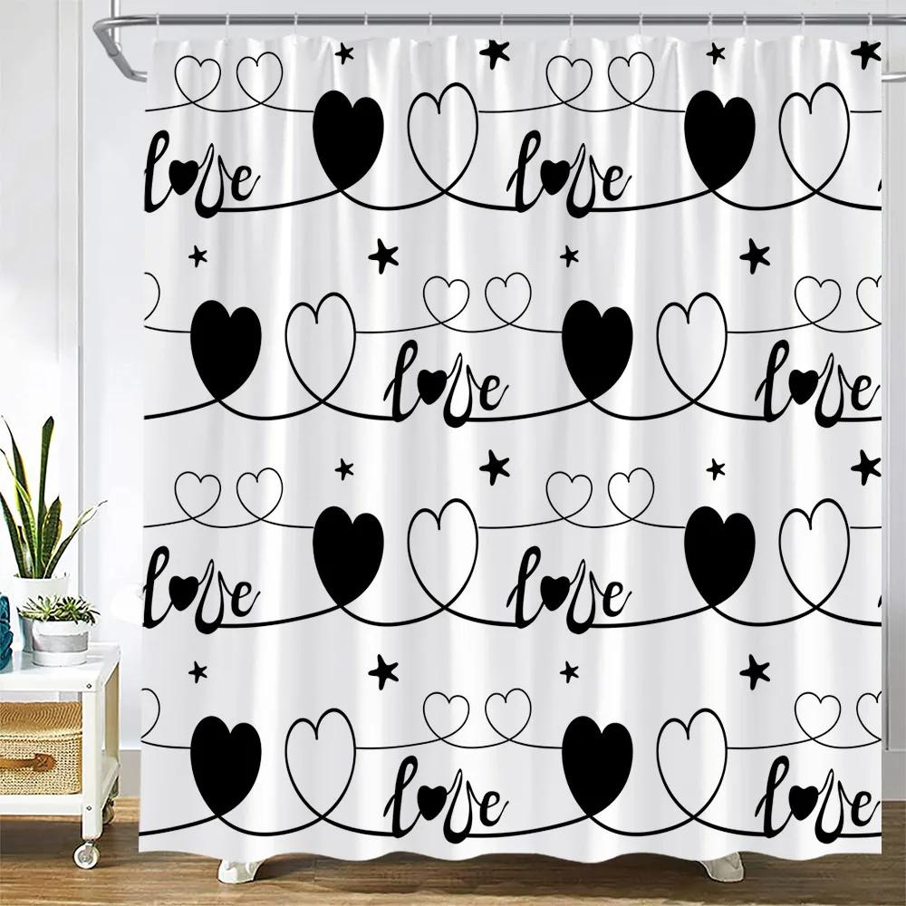 Cartoon Hand-Painted Animal Shower Curtain Cat Bird Rabbit Plant Flower Child Bathroom Decoration with Hook Bath Hanging Screen