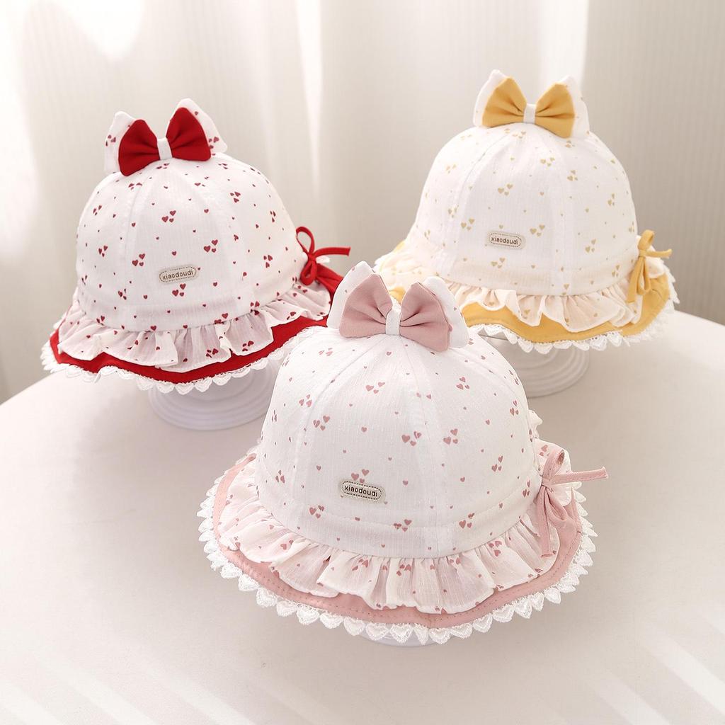 Spring 2026 Baby Girl Lace Bow Sun Hat