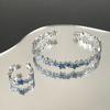 Blue Stars, Cold Wind, Niche Design Sense, Retro Bracelet Set, Personalized High-End Sense, Open Bracelet Women