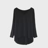 Plus Size V-Neck Batwing Sleeve High-Low Modal Top for Women