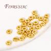 4mm-5mm Spacer Beads 18K Real Gold Plated Smooth Metal Separators Beads Supplies For Jewelry,DIY Bracelets/Necklace Accessories