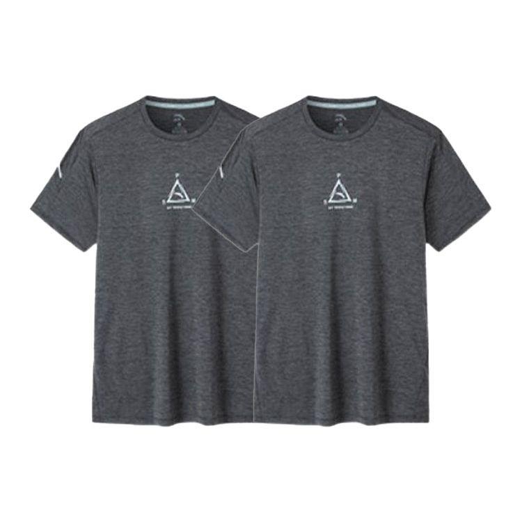 Anta Printed Logo Solid Color Round Neck T-Shirt Men Tops Black 952227106-5