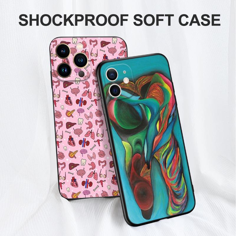 Black Tpu Case For Huawei P30 Lite P30 Pro P40 LITE E P Smart 2020 Cover Dentist Tooth Pattern