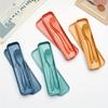 3pcs Outdoor Travel Knife, Fork, and Spoon Cutlery Set with Storage Box, Reusable Lightweight Utensils for Travel, Work, School