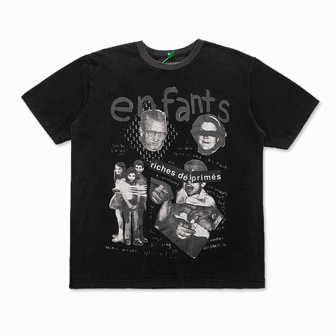 BenberFashion ERD Melancholie Trendy Merk Tweede Generatie Portret High Street Print Los Heren T-shirt Retro Ronde Hals Korte Mouw 3XL