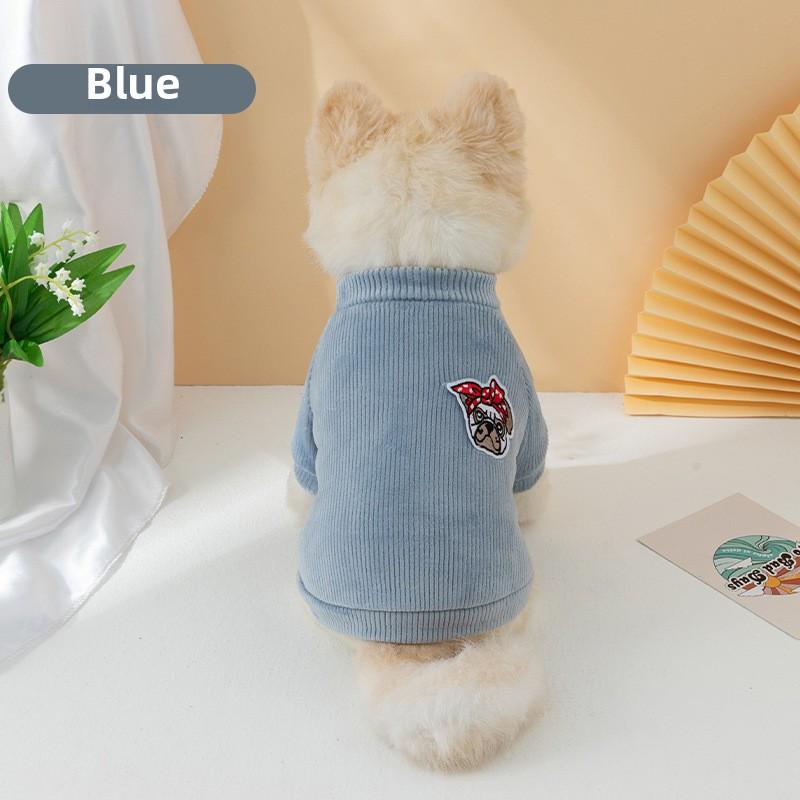 

New Autumn and Winter, Dog and Cat Thickened and Velvet Sweater XL синий
