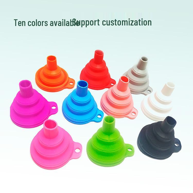 Portable Food-Grade Silicone Foldable Funnel for Liquids Mini 6.5g синий