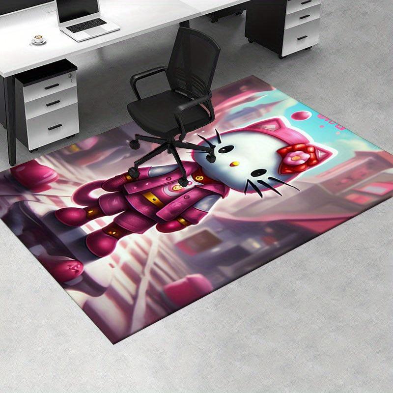 1pc Sanrio Hello Kitty Mermaid Printed Office Carpet Rectangle Rug Under The Table,Perfect Room Decor for Living Room, Bedroom, Kitchen, Non-slip Floo