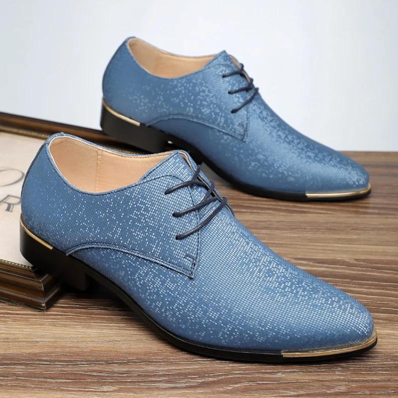 Luxury Fashion Designer New Men's Pointed Casual Shoes Men Man Male Formal Wedding Dress Homecoming Footwear Shoes for Men
