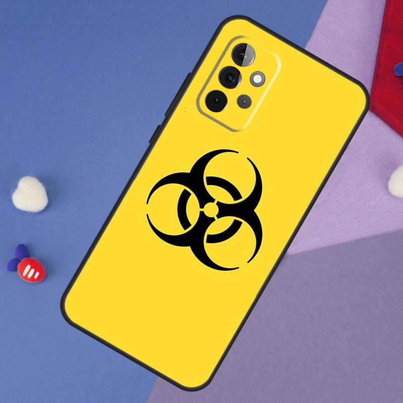 Biohazard Symbol Logo Case For Samsung Galaxy A52 A53 A33 A13 A34 A54 A14 A35 A55 A15 A56 A36 A26 A16 A06 A22 A32