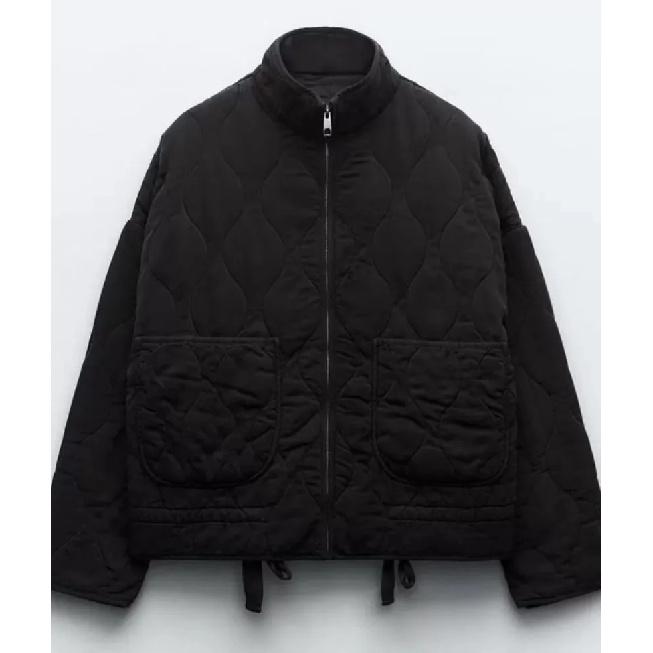 Women's Polyester Padded Jacket 2026New Arrival Vintage Lenzing Rayon High Collar Large Pocket Decorative Quilted Coat for Women