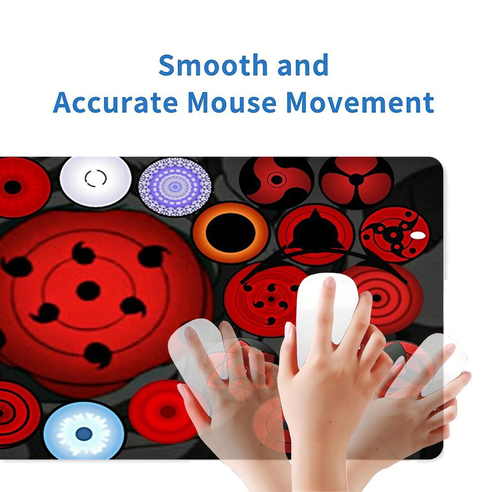 Sharingan Symbols Collection Large Gaming Mouse Pad Nonslip Rubber Base Waterproof Desk Mat For Office Pc Laptop