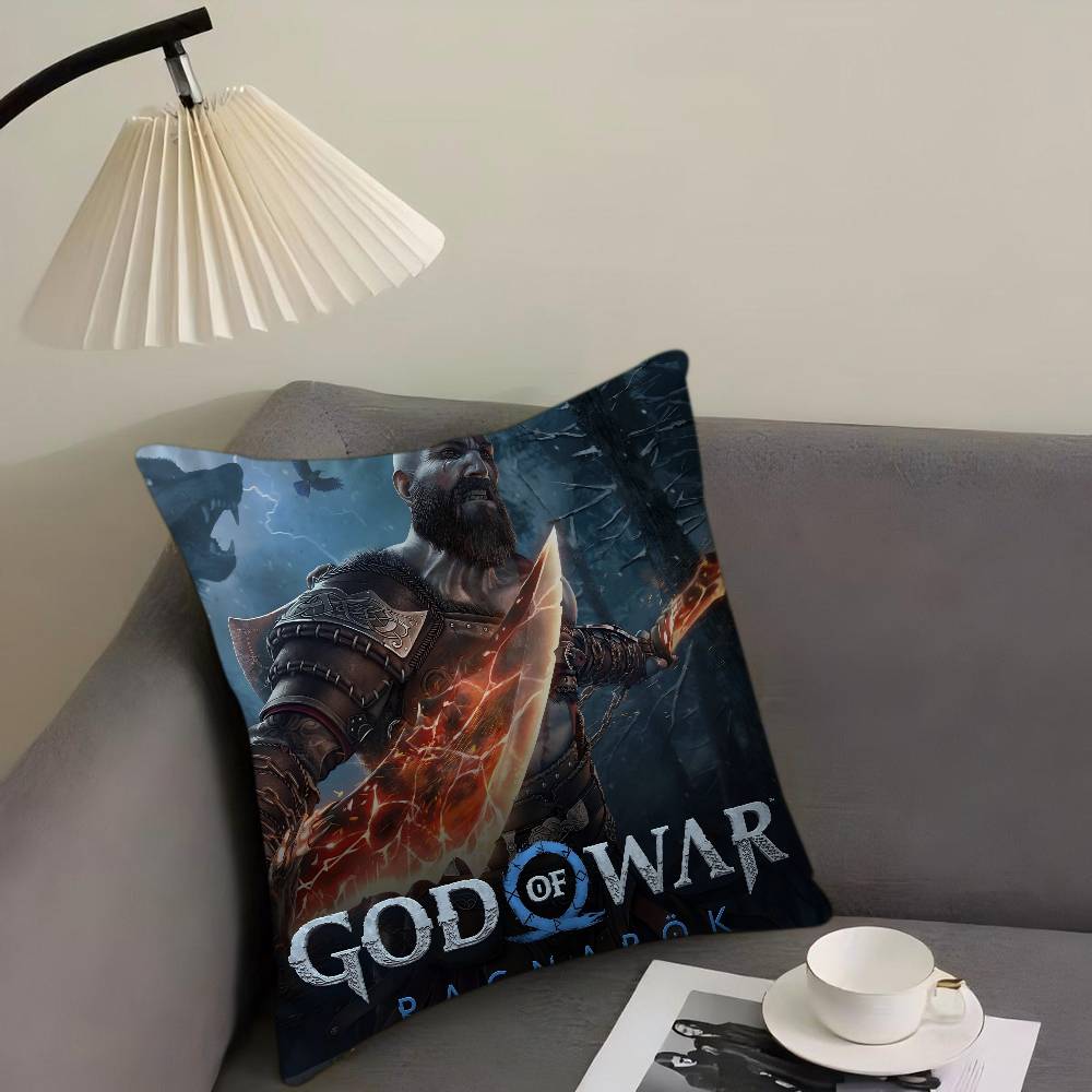 

G-God Of War Pillow Cushion Cover Pillowcase Living Room Sofa Home Decor Customized 12x12Inch