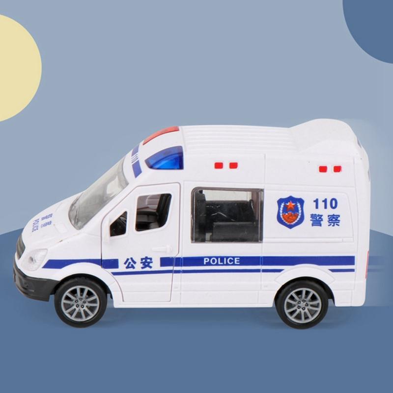 Kids Car Toys Inertia Engineering Vehicle Toy Push and Go Car Ambulance Model Gift Baby Toddler Infant Christmas Birthday Gifts