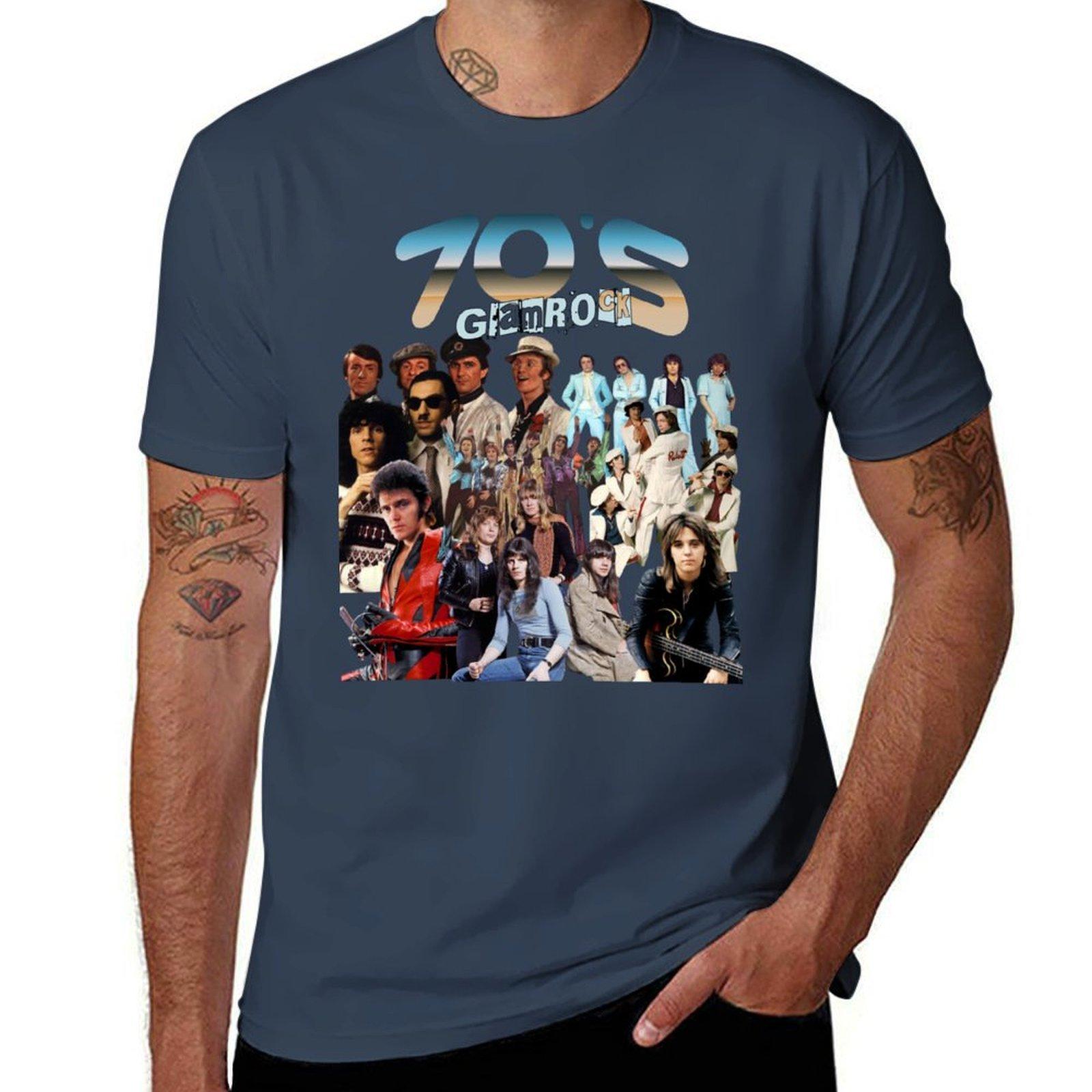 70s Glam Rock Retro Tee TShirt Big Size Loose Fit Tee Shirt S