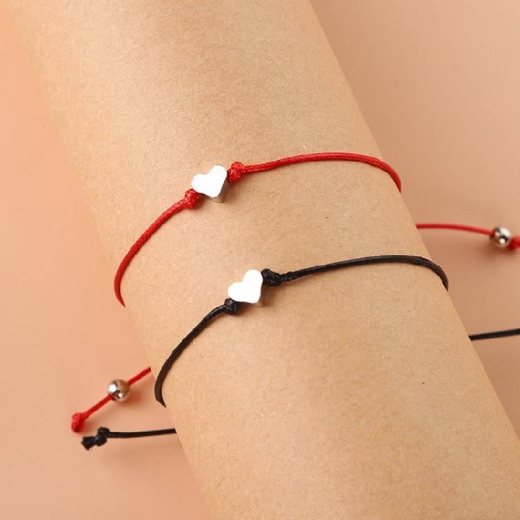 Bracelet Alloy Personalized Heart Bracelet for Girlfriend Jewelry Couple Present