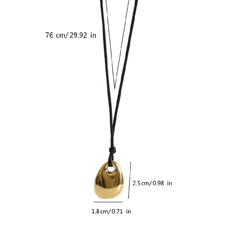 Fashionable Metal Bean Pendant Necklace Women's Fashion Clavicle Chain Jewelry