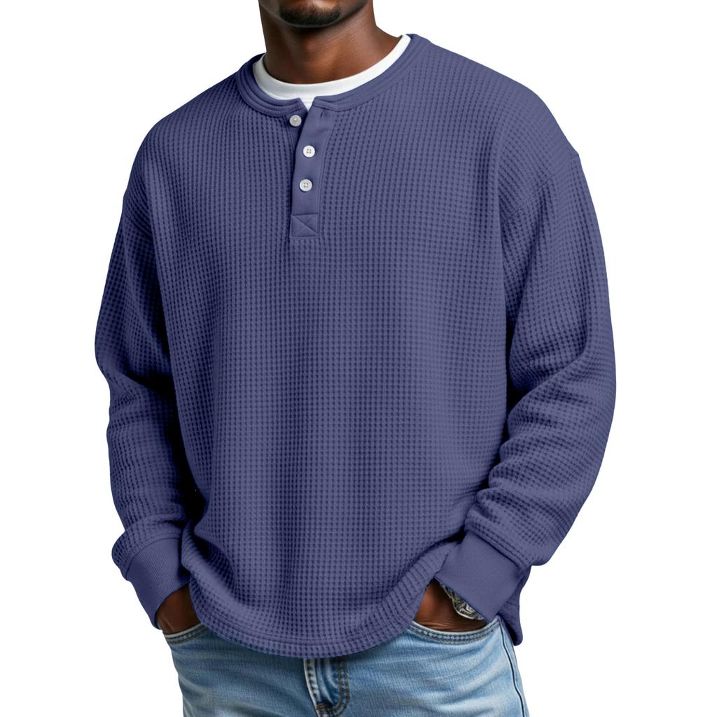 Men's Knit Casual Collar Pullover - Long Sleeve Daily Wear