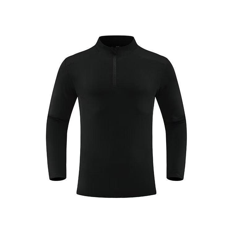 Men's Half-Zip Long-Sleeve Sports T-Shirt - Autumn/Winter Outdoor Casual Running & Fitness Top