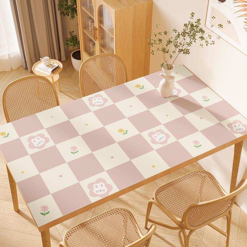 Tablecloth Pvc Waterproof, Oil-Proof And Anti-Scalding Leave-In Table Mat, Desktop Protective Mat, Leather Tablecloth, Dining Table Mat, Coffee Table