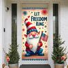 Patriotic Gnome Display USA Themed Liberty Theme Banner USA Independence Day Banner Red White Blue Color Scheme For Outdoor