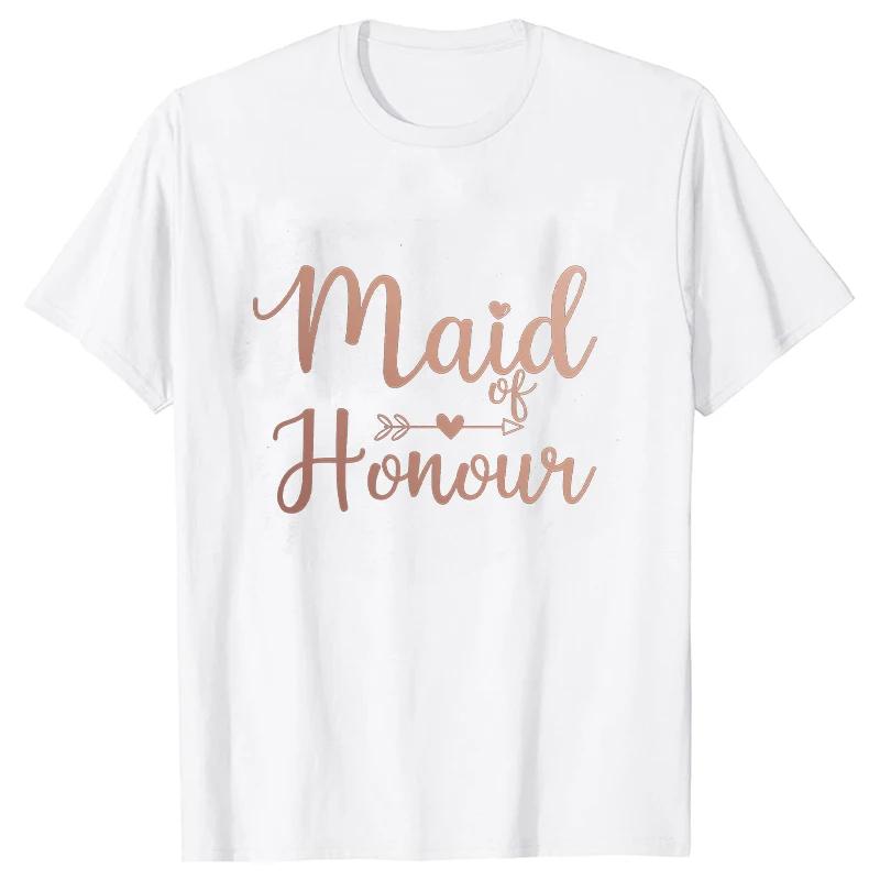Verlobung Braut Hochzeit Party T-shirt Team Braut Kader Brautjungfer Tops Maid of Honour T-shirt Bachelorette Hen Party EVJF Tees