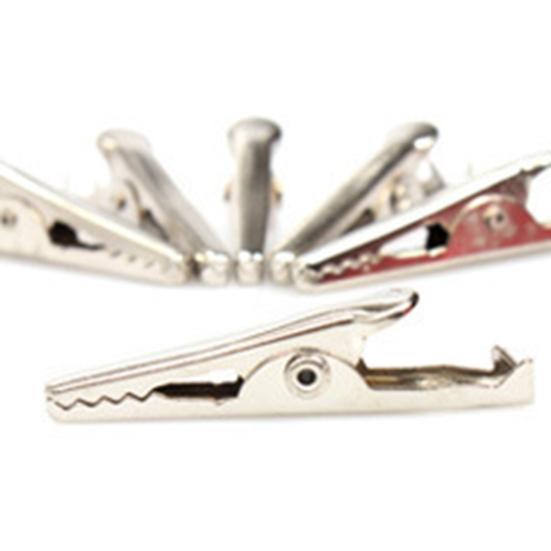 10Pcs Battery Bulb Holder Connecter U Shaped End Sturdy Science Supplies Electrical Testing Experiment Crocodile Clips Wire Connecter for School