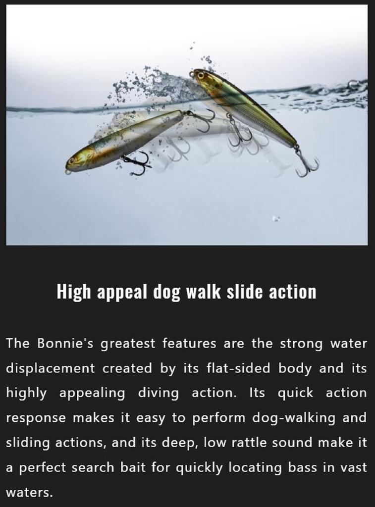 Jackall Bonnie 65 Floating Lure Dark Phantom (1722)