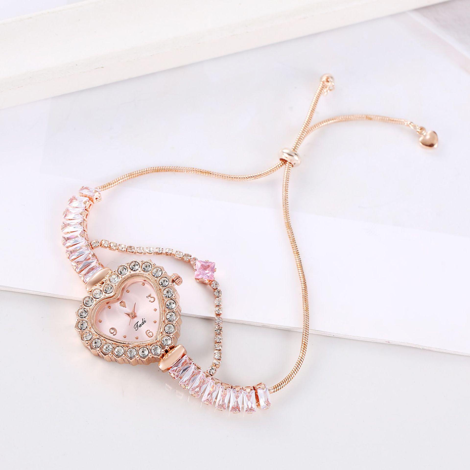 

Браслет Стразы Сердце Циферблат Watchaes Ladies Atmosphere Саморегулирующиеся Часы