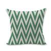 Luxurious Green Geometry Cotton Linen Pillow Case Cushion Pad For Bed Sofa Car Office Decor