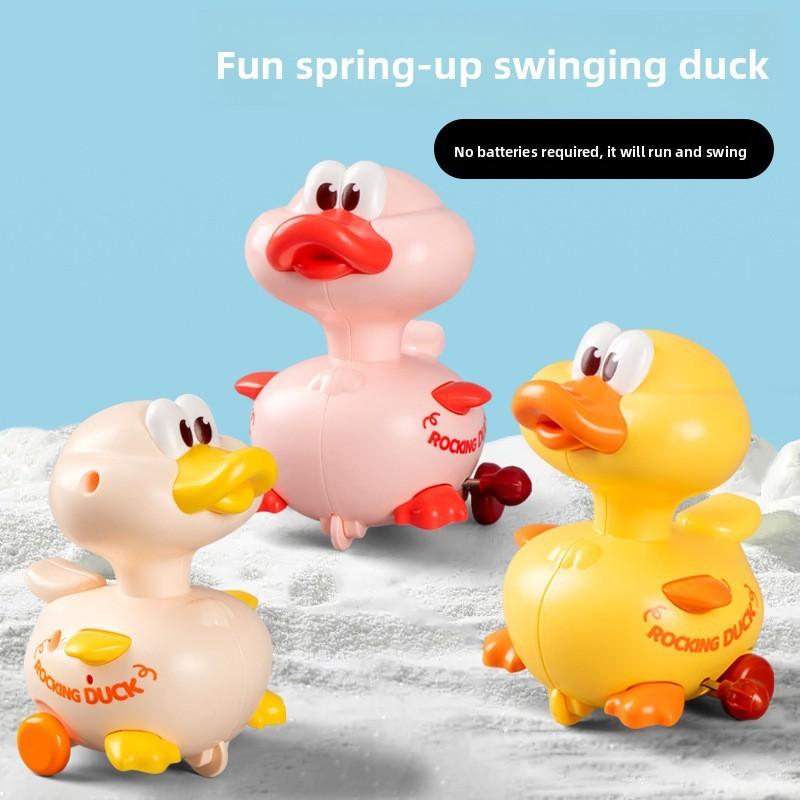 Mechanical Swinging Toy Duck Toddlers Learning Development Plastic Material