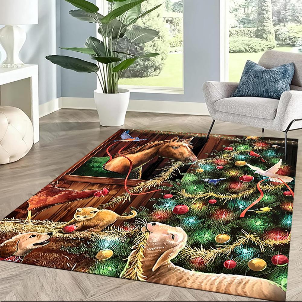 Christmas 216 Floor Rug Office Rug Design for Kitchen Living Rooms Hallway Outdoor Anti-slip Rug Decorate Offices Gift for Festivals