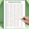 48-Page Multiplication and Division Workbook Fit For ideal Children Aged 3 & Above - Durable Arithmetic Includes Hand