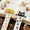 2Pcs Acrylic Flat Cat And Dog Bookmarks with Paw Print, Perfect Gift for Cat Lovers, Dog Lovers, Women, Students, Teachers