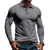 Men's Long Sleeved T-shirt With Loose Lapel And Long Sleeved Shirt