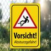 Aluminium Metallschild D Flach Ungerahmt Wandkunst Absturzgefahr Plakette xcm