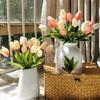 3/5PCS Tulip Artificial Flowers Real Touch Bouquet Fake Flowers Decoration for Wedding Supplies Home Decor Valentines Flowers