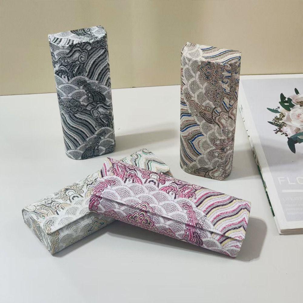 Magnetic Glasses Case Chinese Style Anti-pressure Eyewear Storage Box Lightweight Hard Shell Myopia Glasses Case