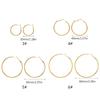 Stainless Steel Round Earrings Elegant Cartilage Huggie Hoop Earring Lightweight Geometric Ear Rings Women Accessories