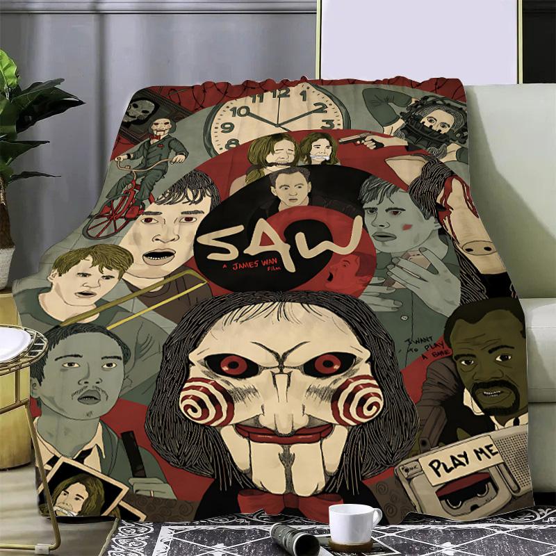 Saw X Horror Thriller Movie Printed Blanket Picnic Blankets Warm Blanket Soft and Comfortable Blanket Home Travel Birthday Gift